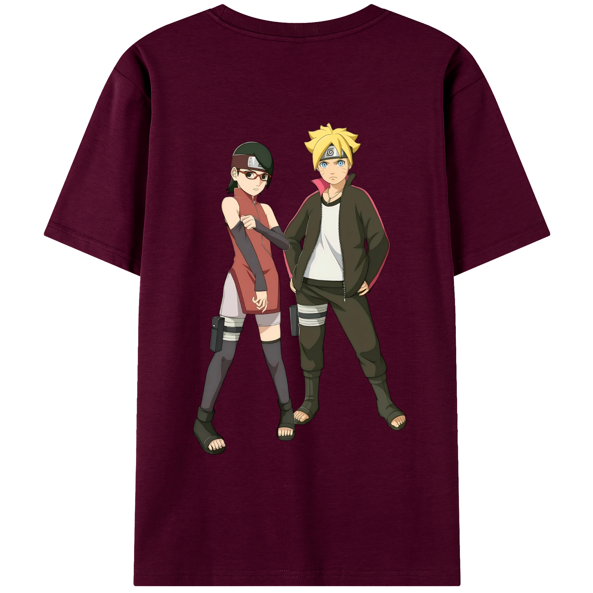 （画像用） NARUTO -ナルト- うずまき ボルト Uzumaki Boruto レディース半袖Tシャツ(バックプリント)